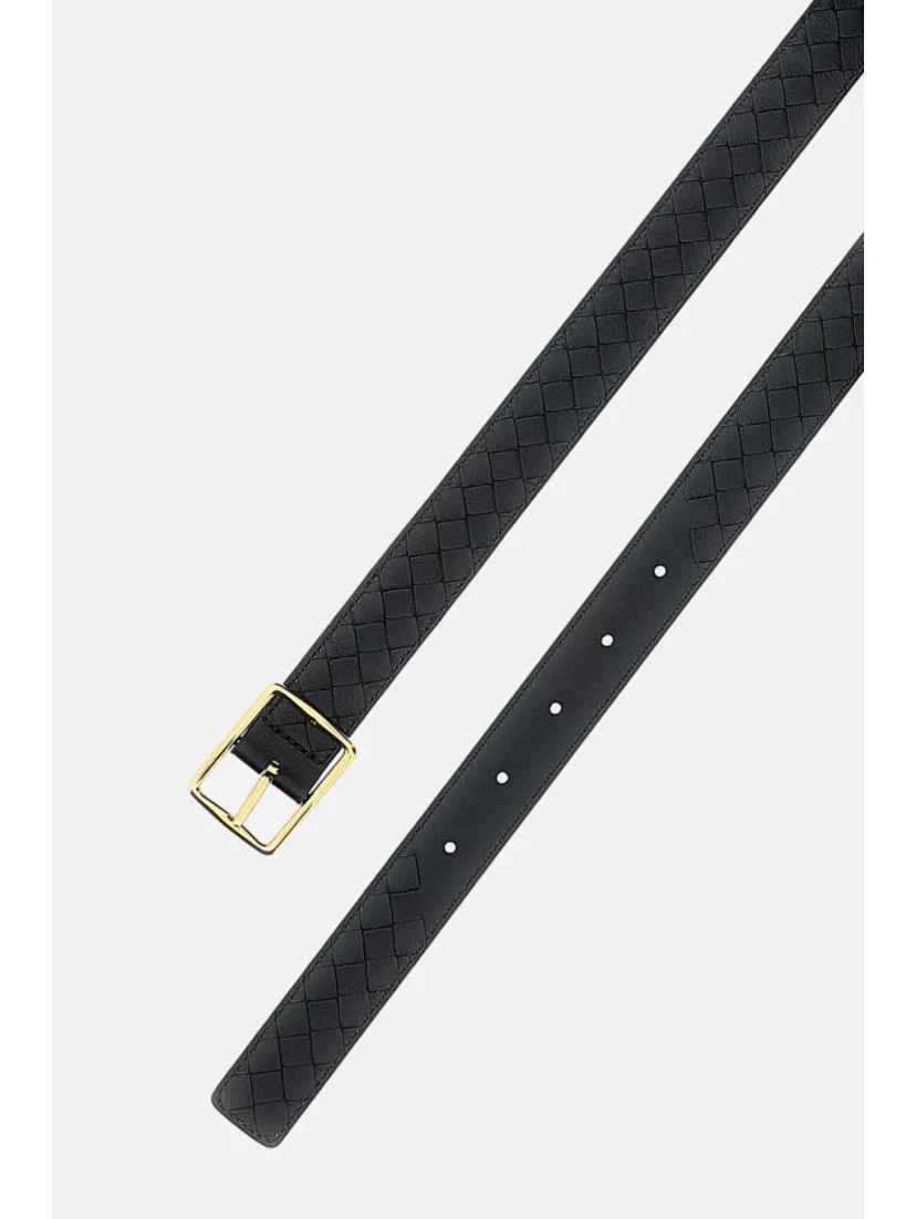 "Woven" leather belt