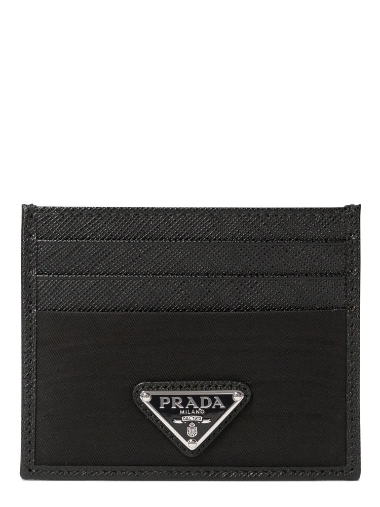 Re-Nylon and Saffiano leather cards holder