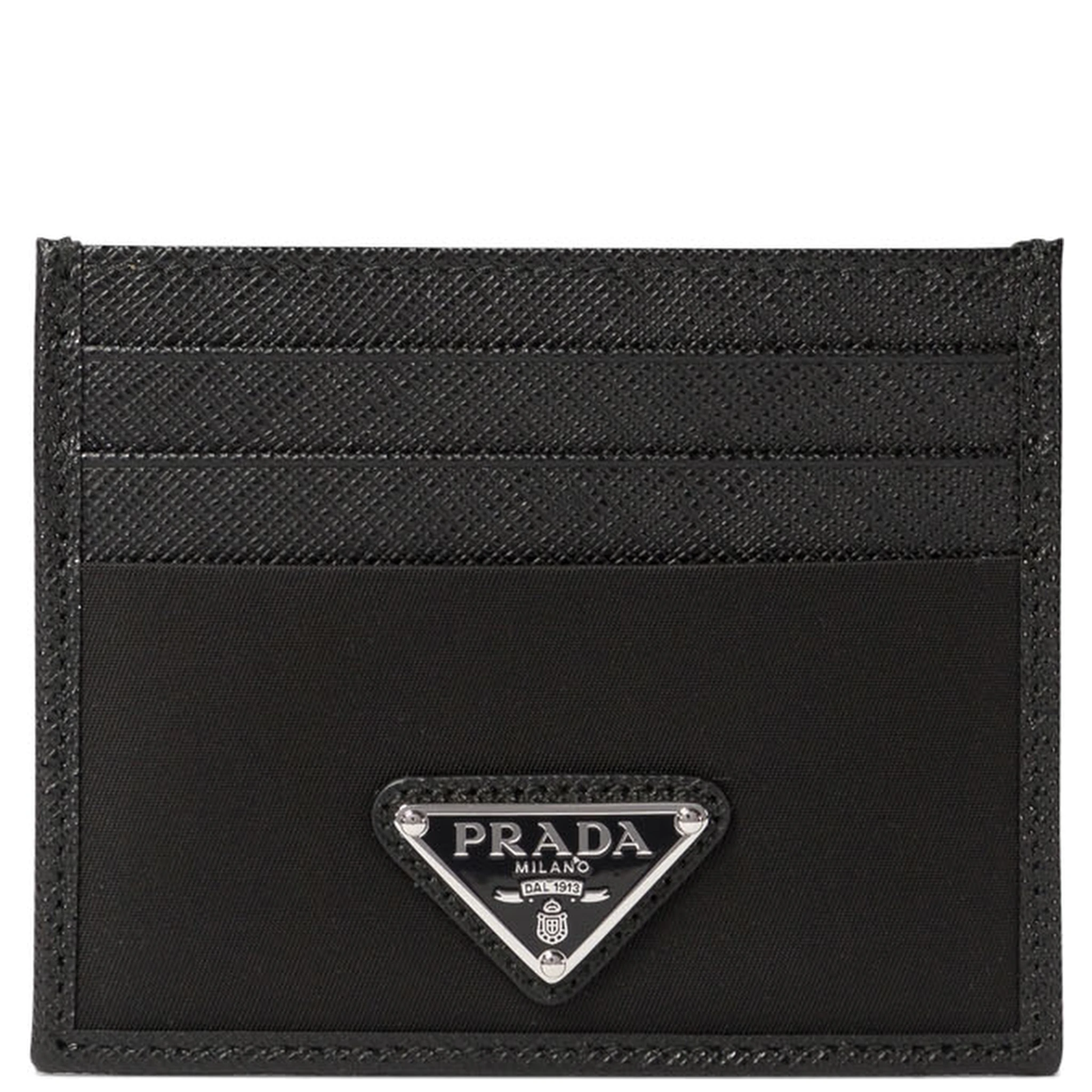 Re-Nylon and Saffiano leather cards holder