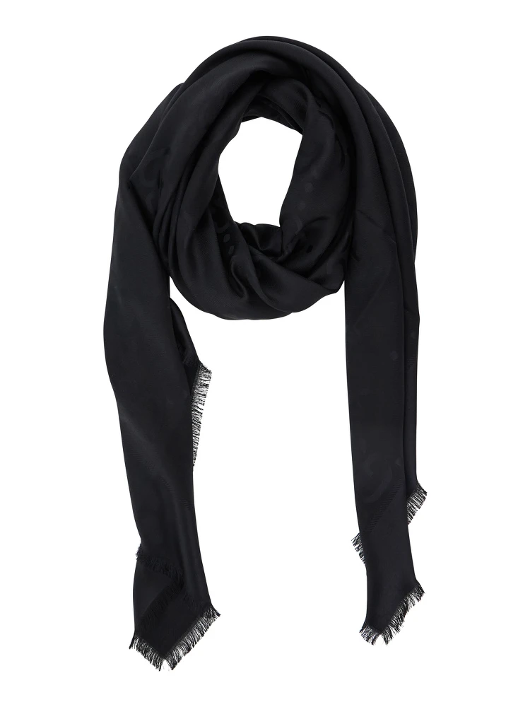 Black Scarf with GG All-Over Motif in Wool Woman alternative