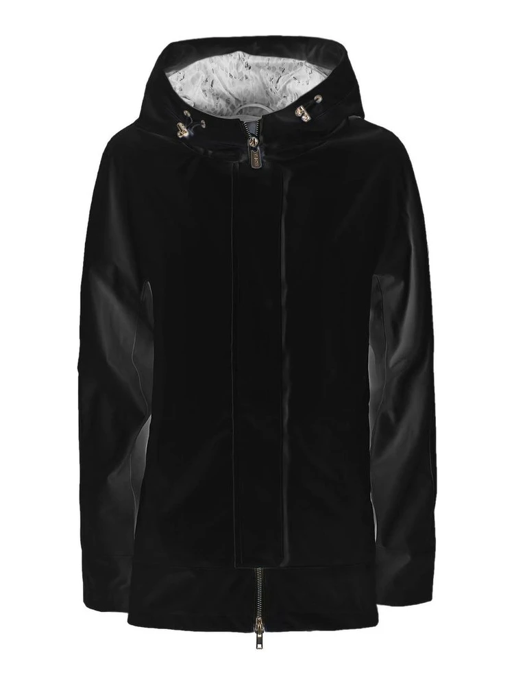 Black Polyester Rain Coat