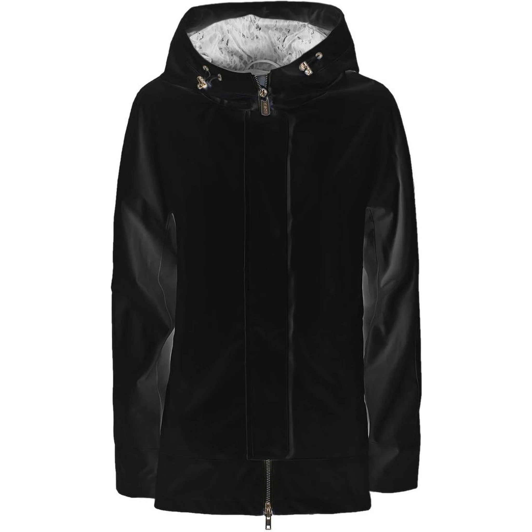 Black Polyester Rain Coat