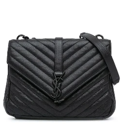 Black Leather Satchel Bag