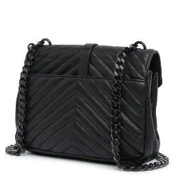 Black Leather Satchel Bag