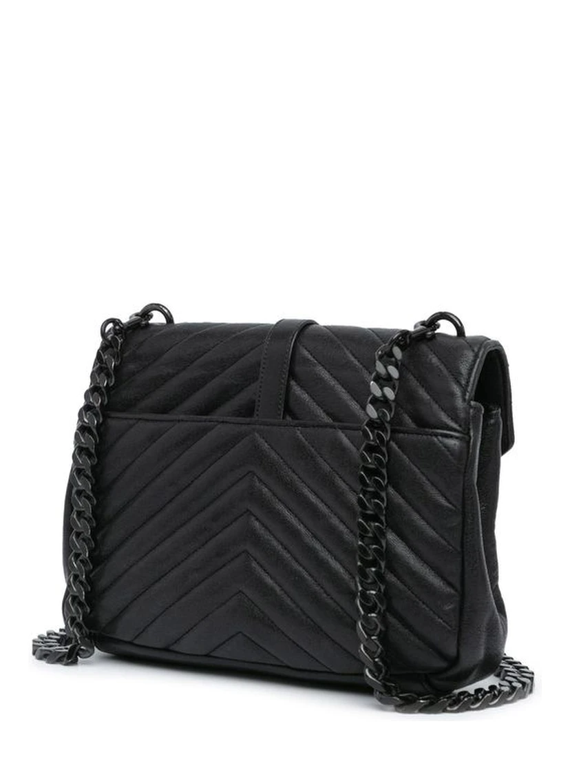 Black Leather Satchel Bag