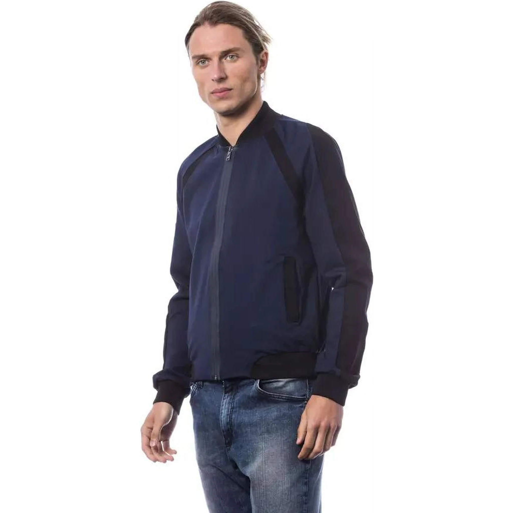 Blue Viscose Bomber