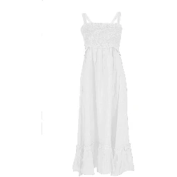White Linen Casual Dress
