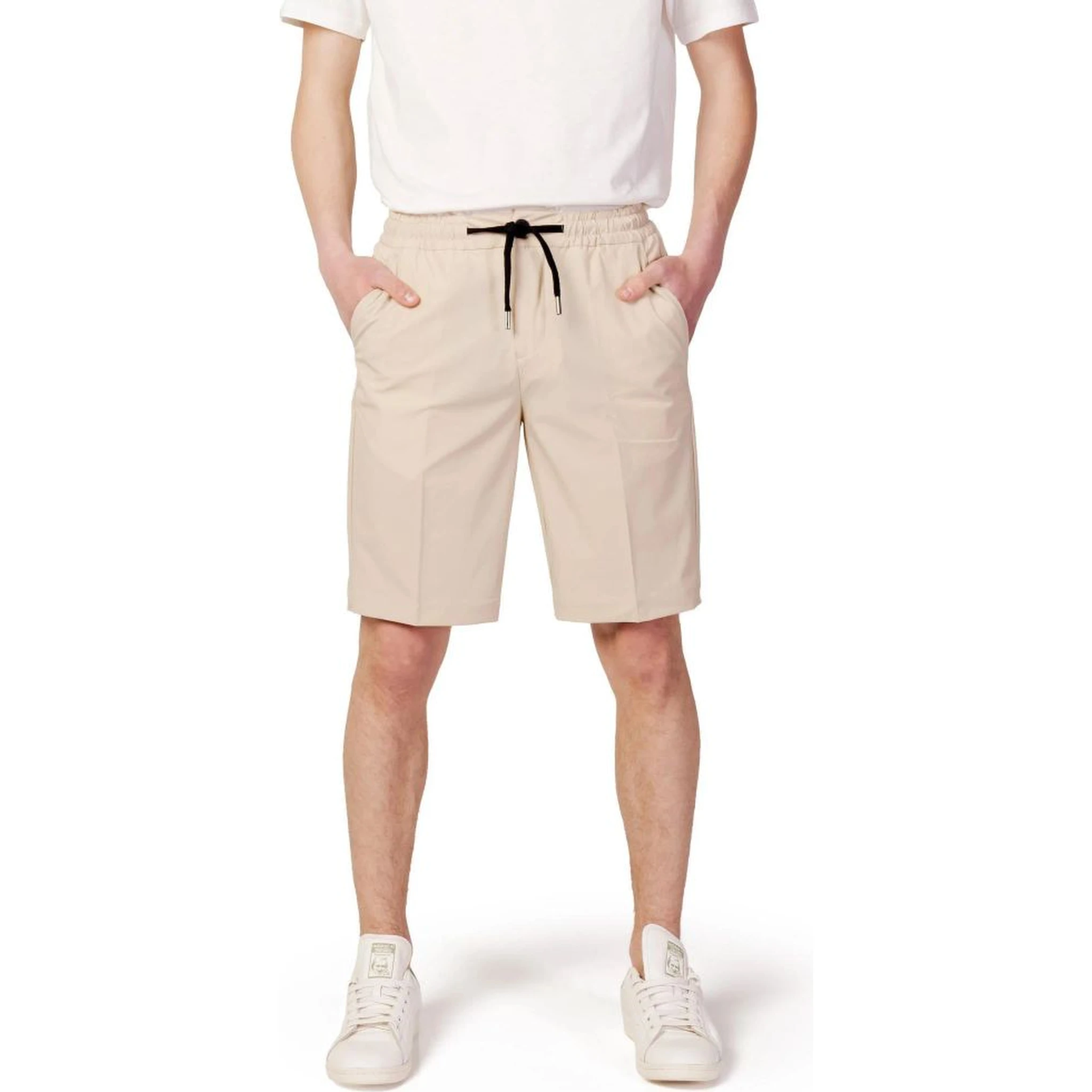 Beige Nylon Shorts