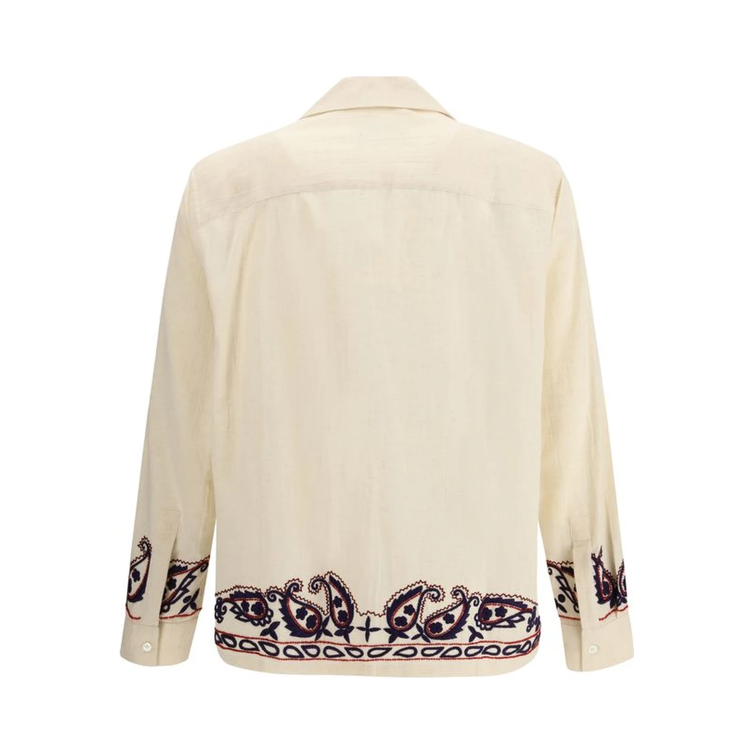 Cream Silk Pattern Shirt