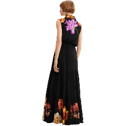 Black Viscose Casual Dress