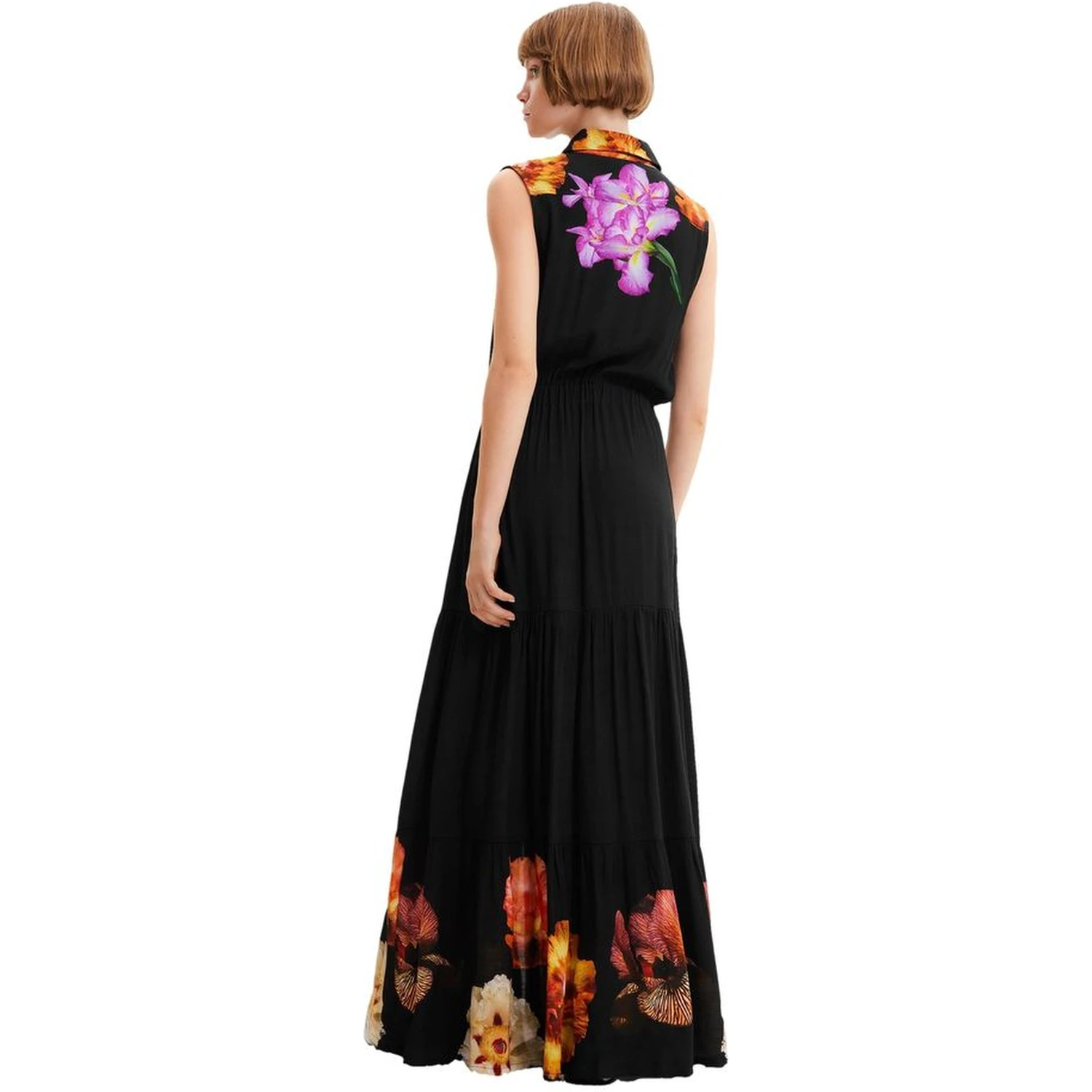Black Viscose Casual Dress
