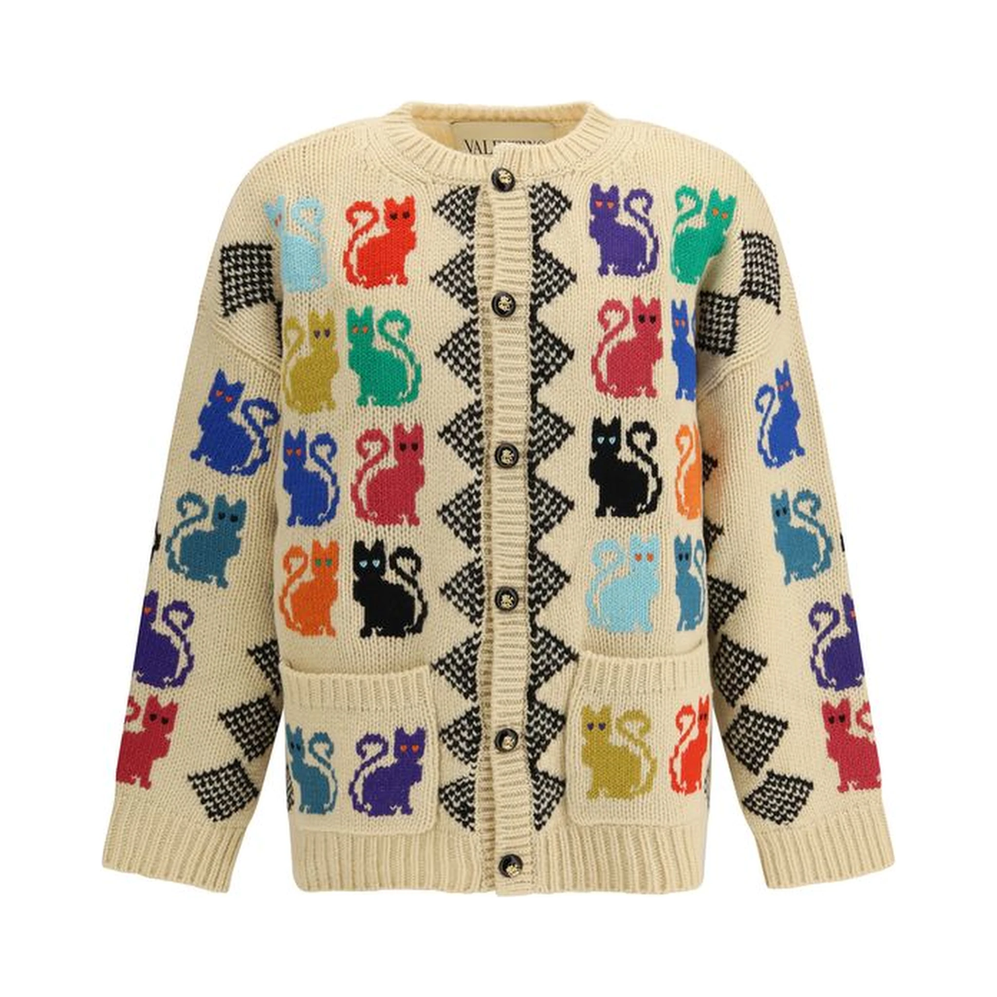 Multicolor Wool Cardigan