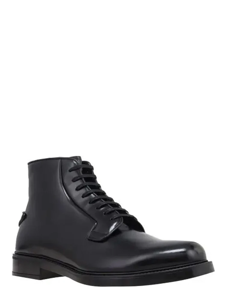 Black Calfskin Lace-Up Boots alternative