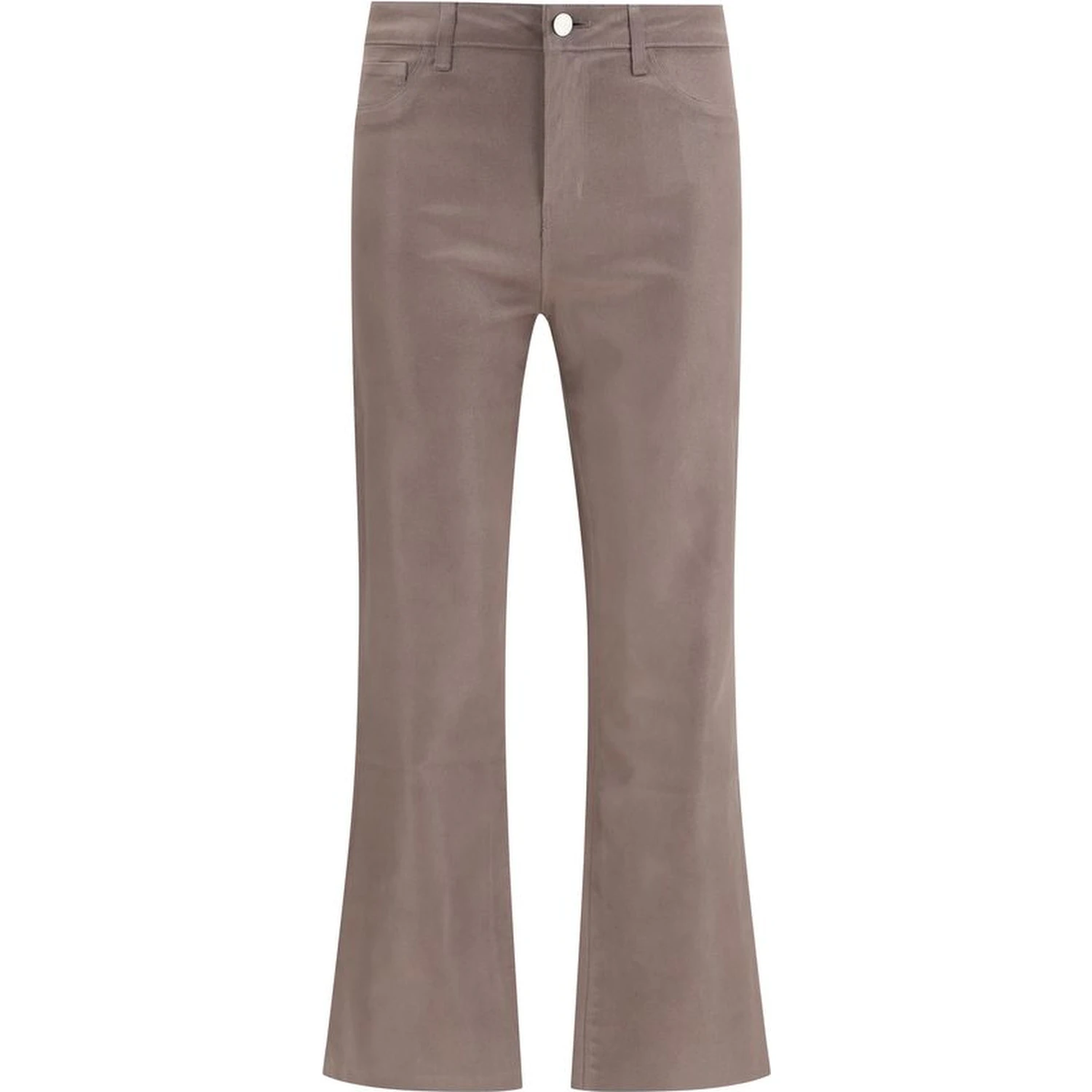 Beige Cotton Casual Pants