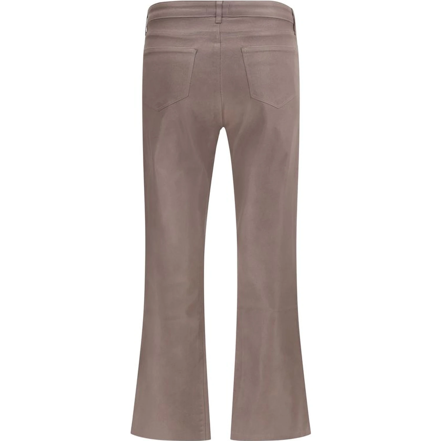 Beige Cotton Casual Pants