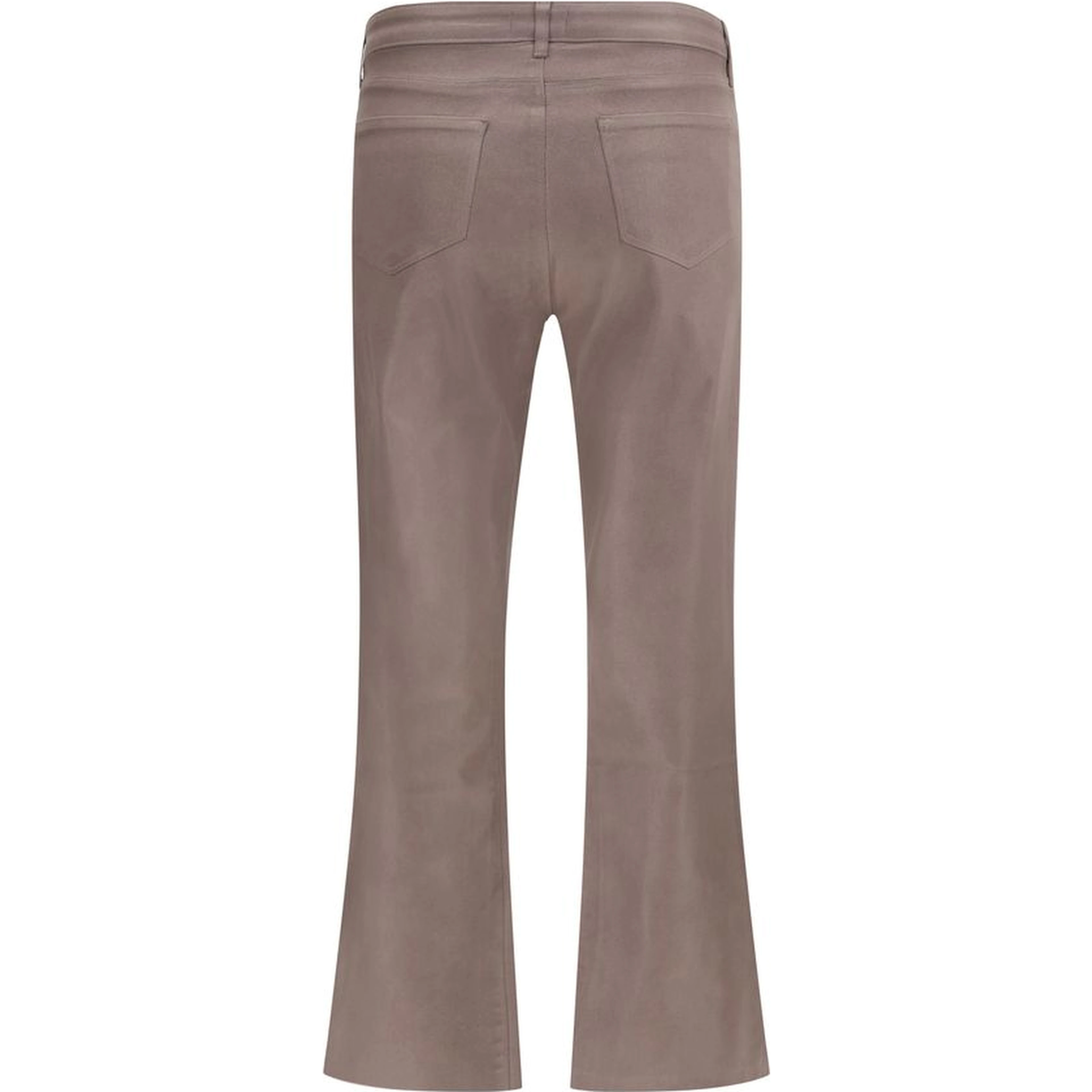 Beige Cotton Casual Pants