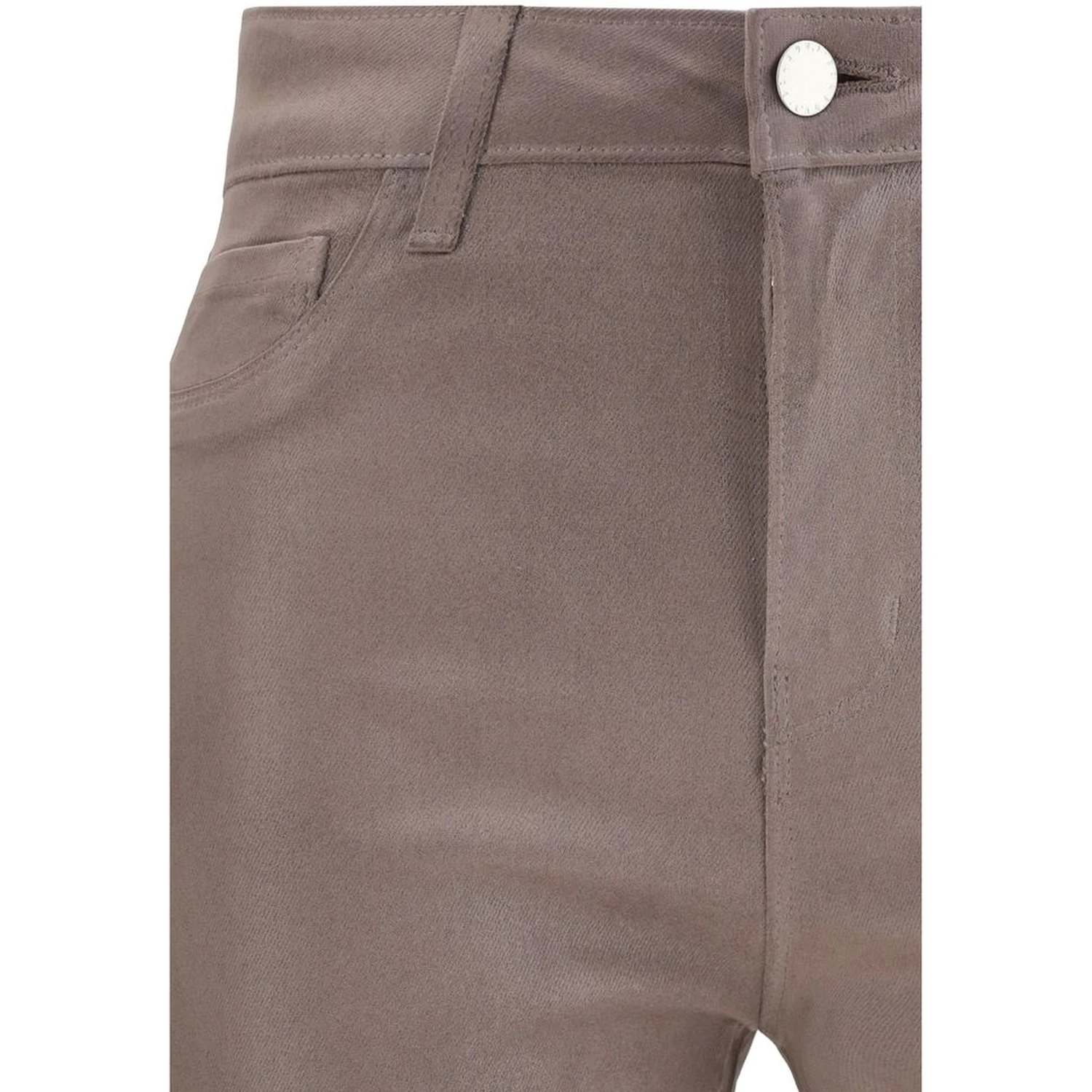 Beige Cotton Casual Pants