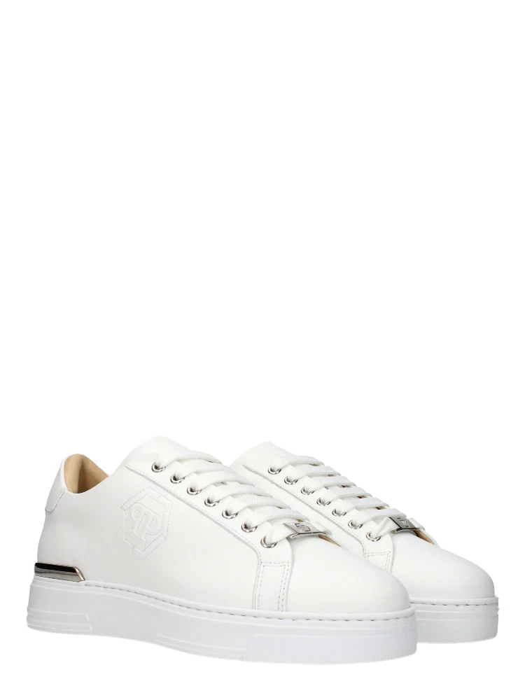 White Leather Low Top Sneakers alternative