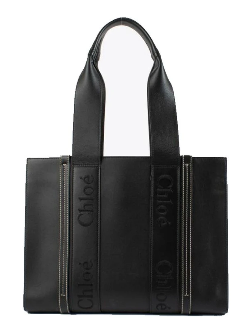 Black Leather Tote Bag