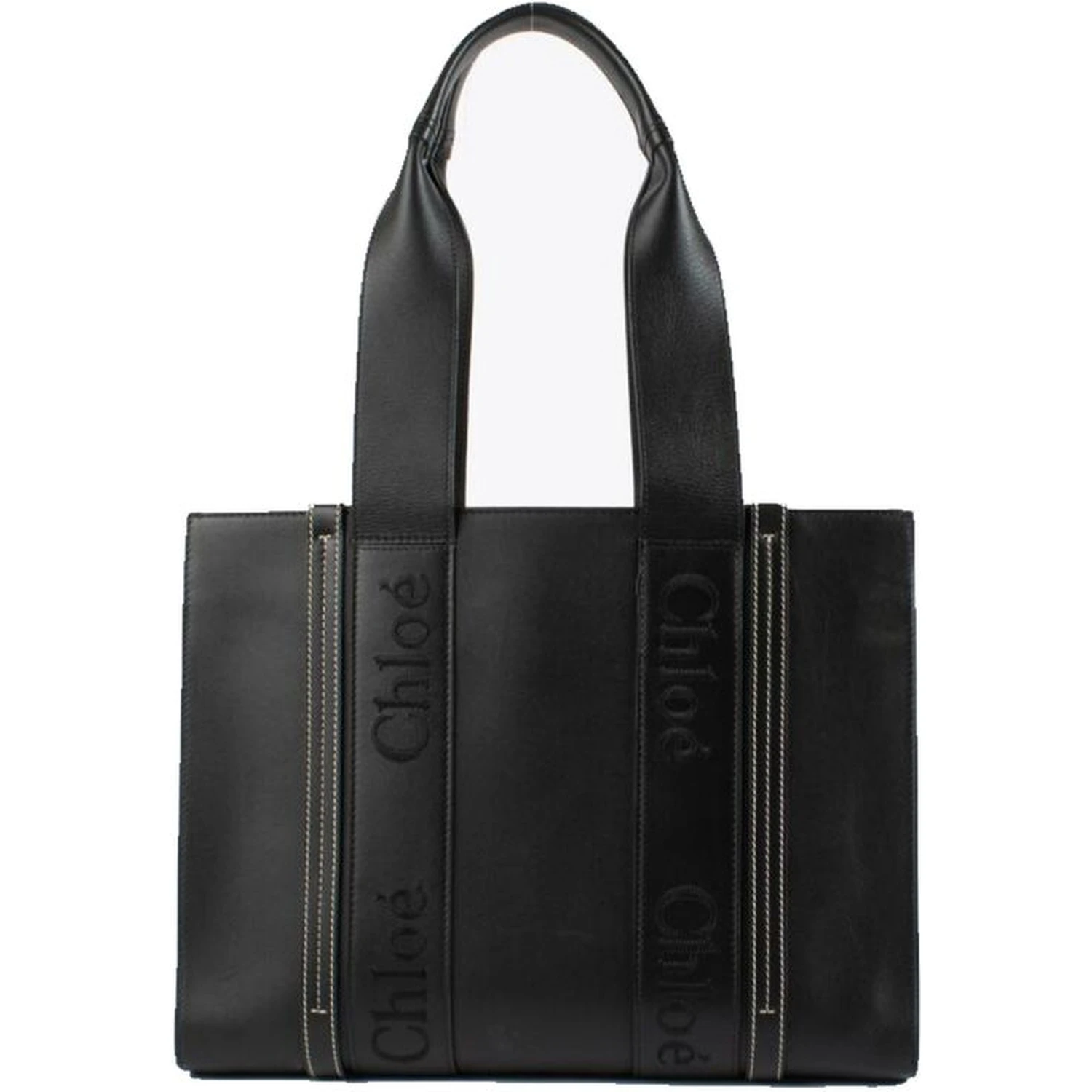 Black Leather Tote Bag