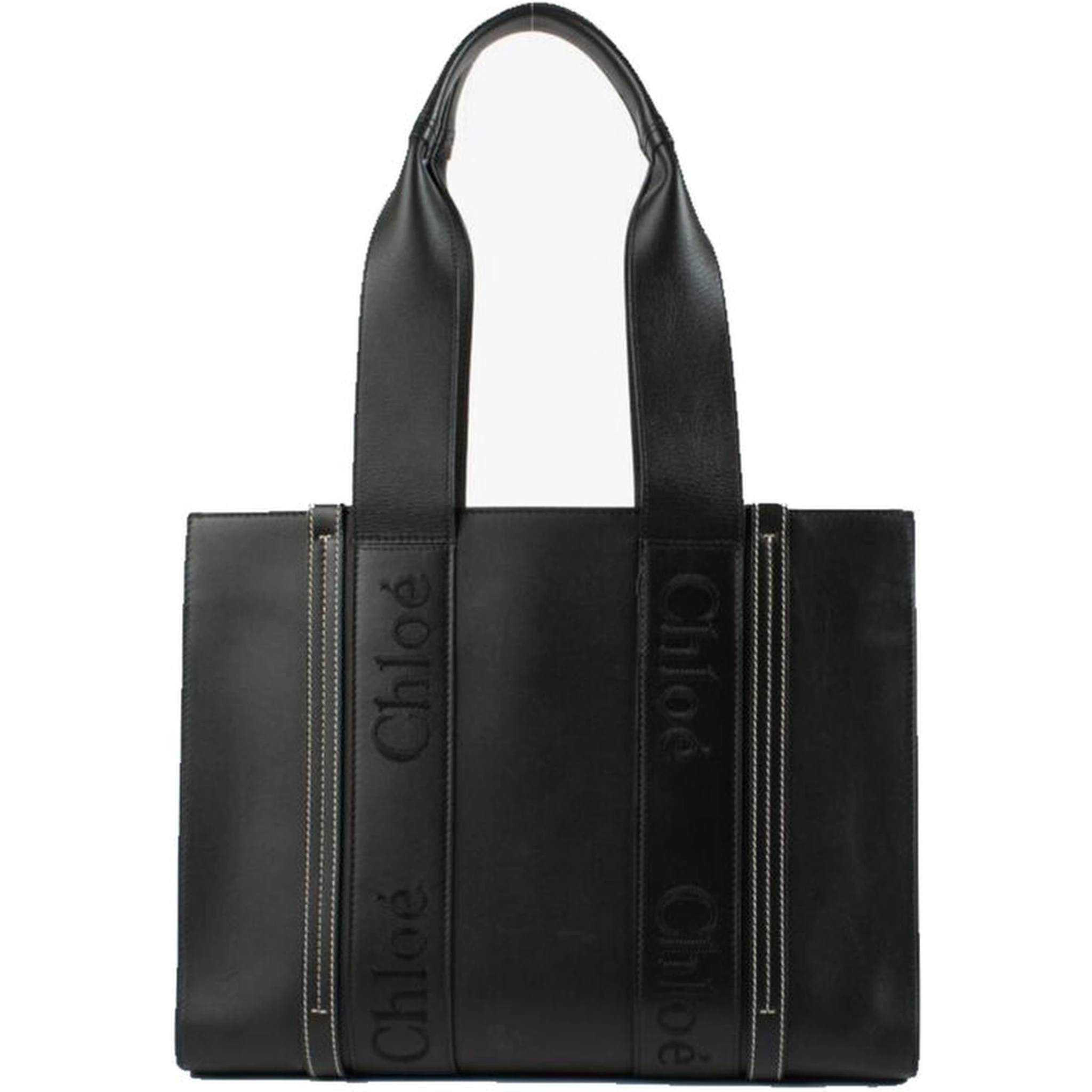 Black Leather Tote Bag