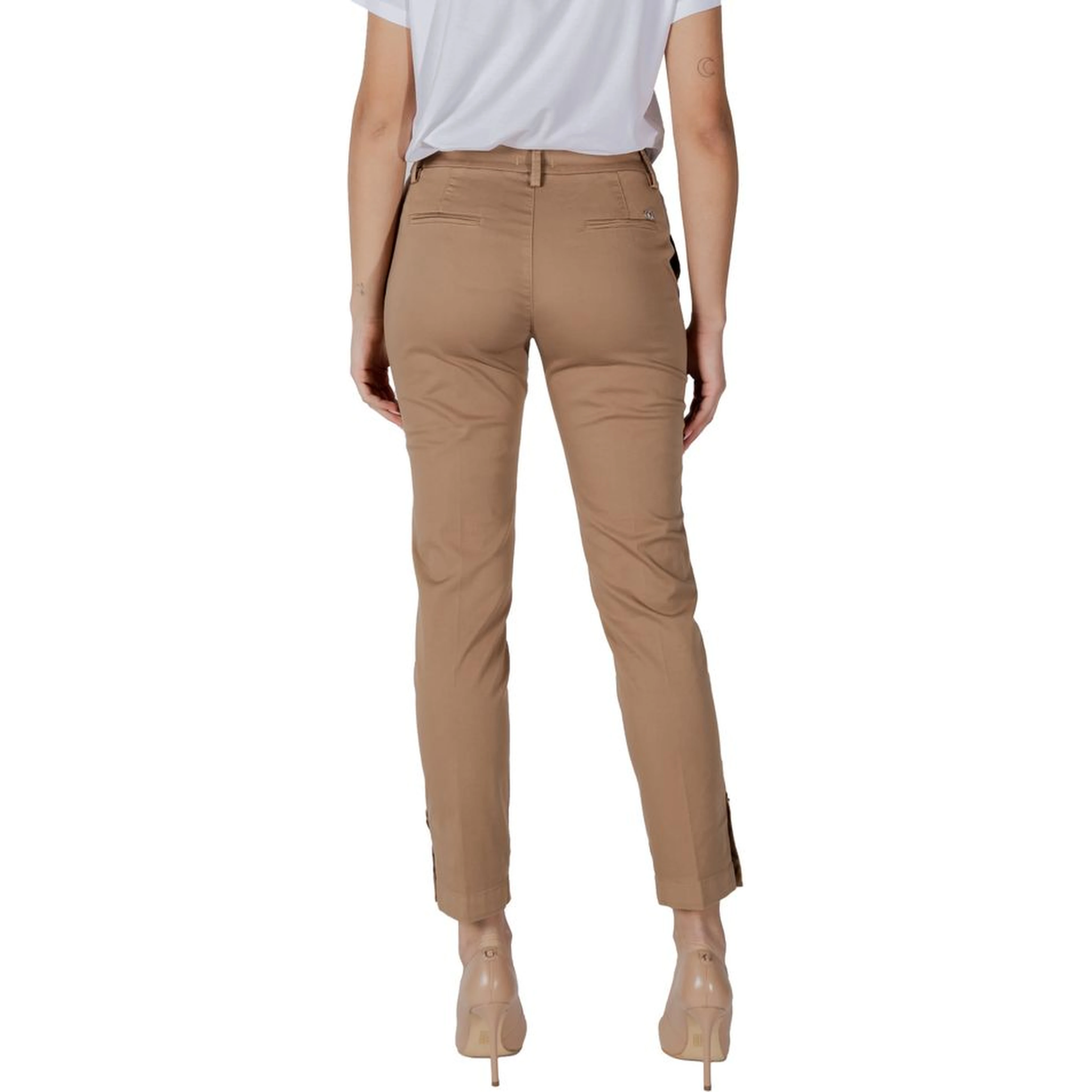 Beige Cotton Chino Pants