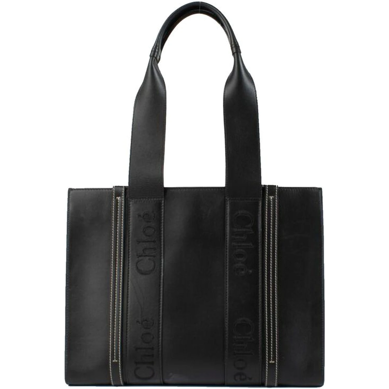 Black Leather Tote Bag