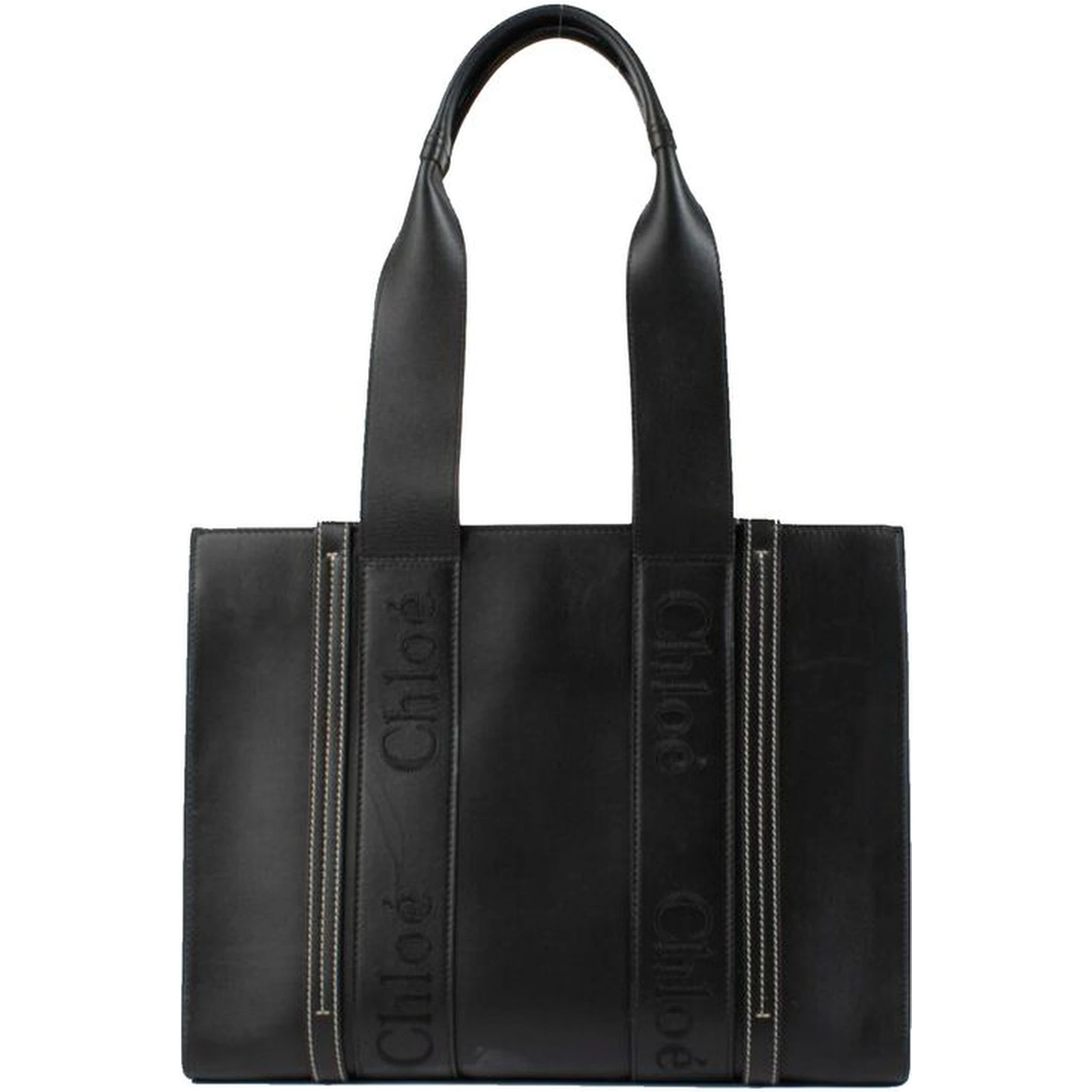 Black Leather Tote Bag