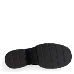 Black Polyester Ankle Boots