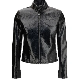 Black Cotton Full-Length Jacket