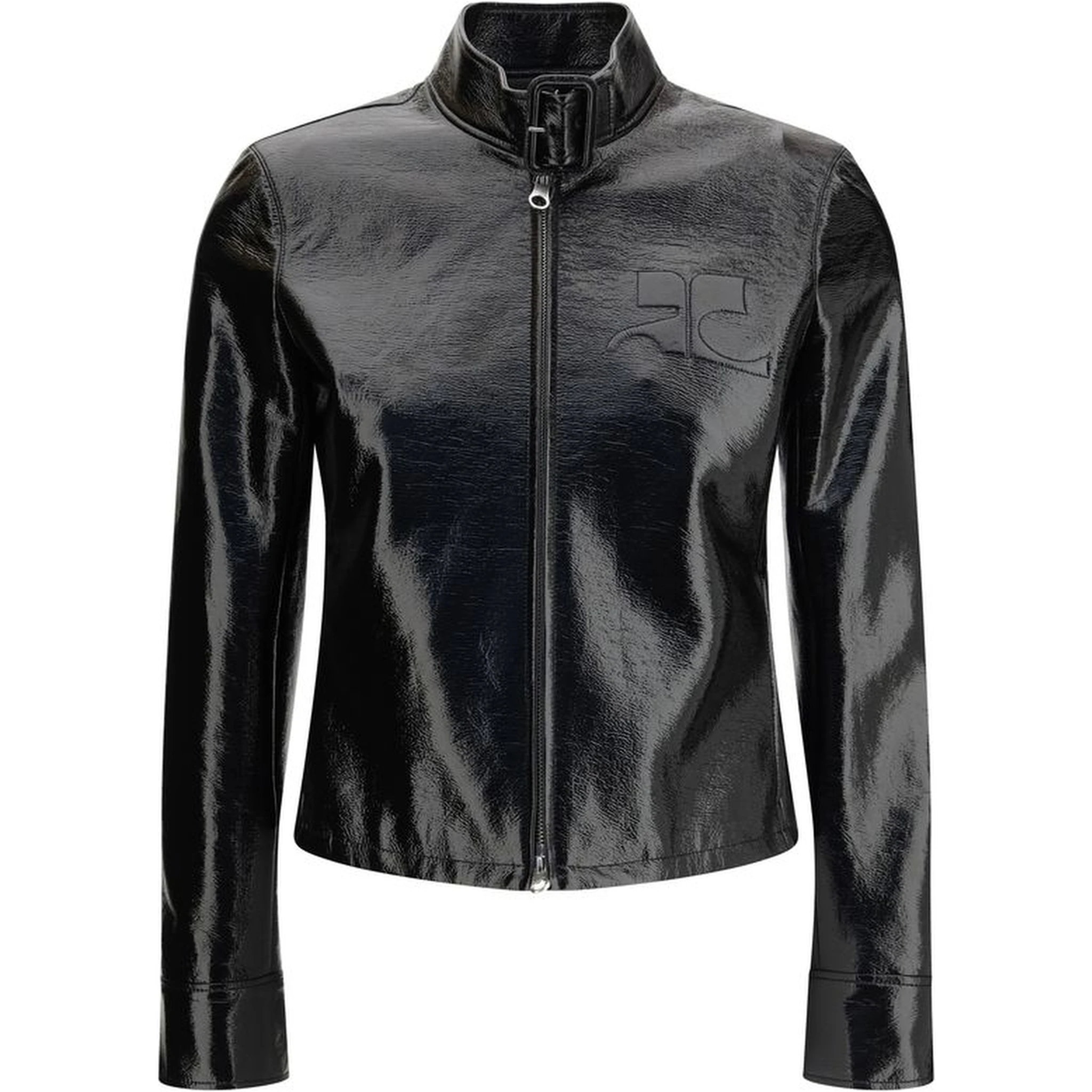 Black Cotton Full-Length Jacket