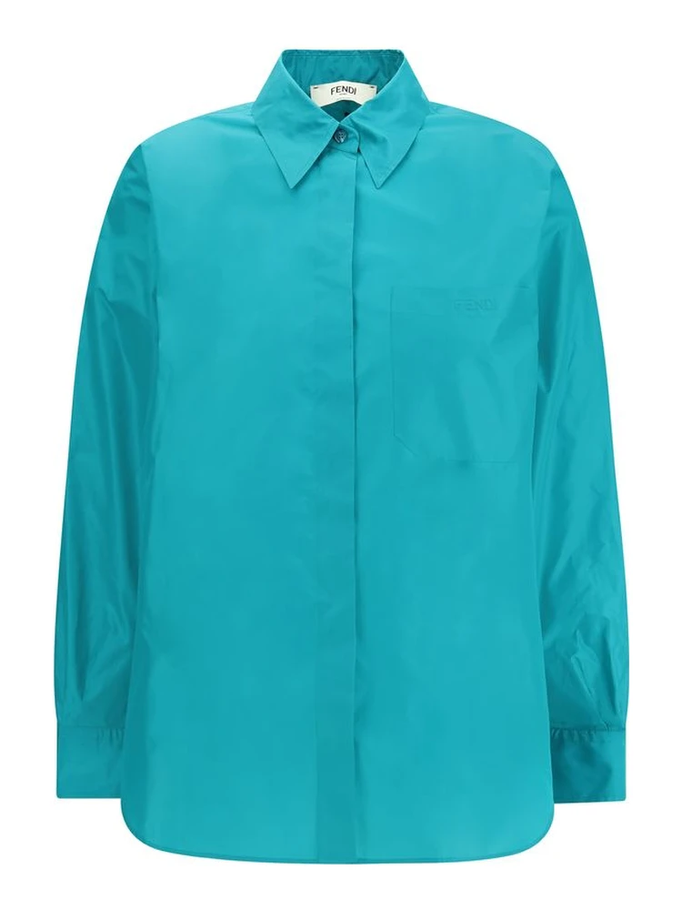Light Blue Silk Dress Shirt