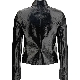 Black Cotton Full-Length Jacket