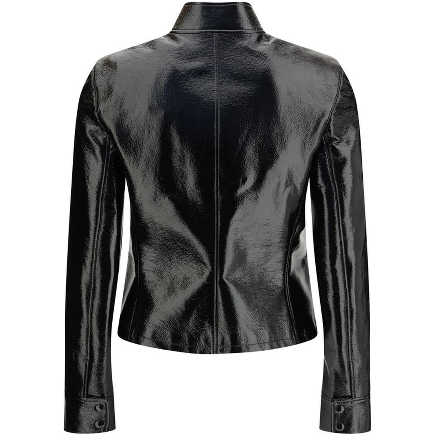 Black Cotton Full-Length Jacket