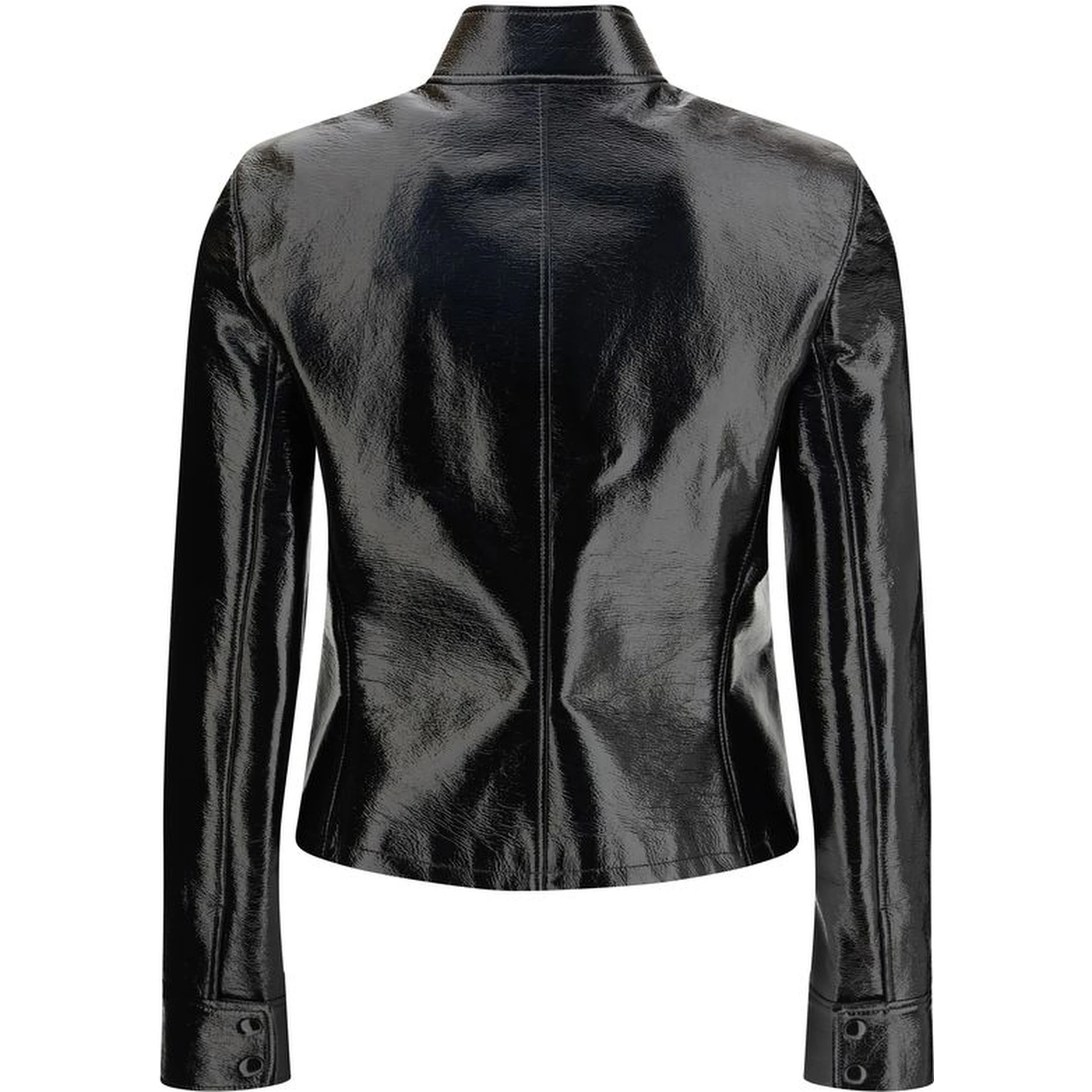 Black Cotton Full-Length Jacket