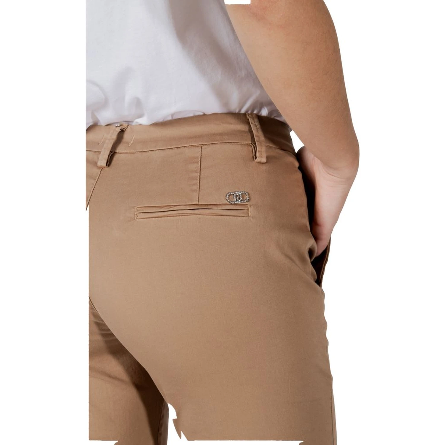Beige Cotton Chino Pants