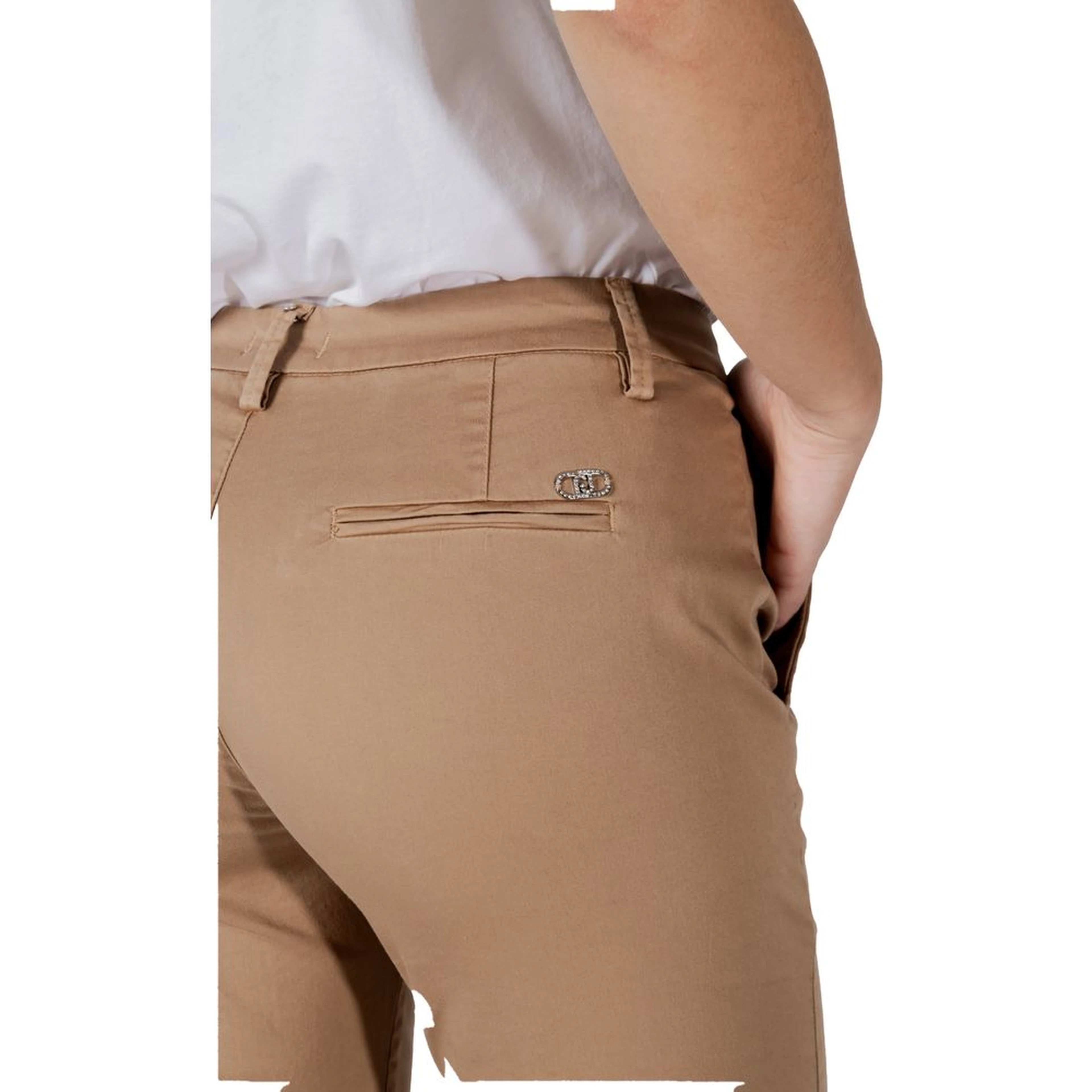 Beige Cotton Chino Pants