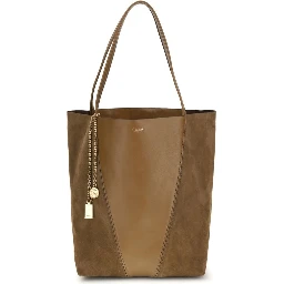Beige Leather Shoulder Bag