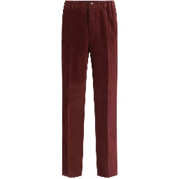 Bordeaux Cotton Casual Pants