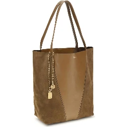 Beige Leather Shoulder Bag