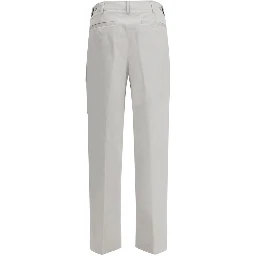 Silver Cotton Cargo Pants