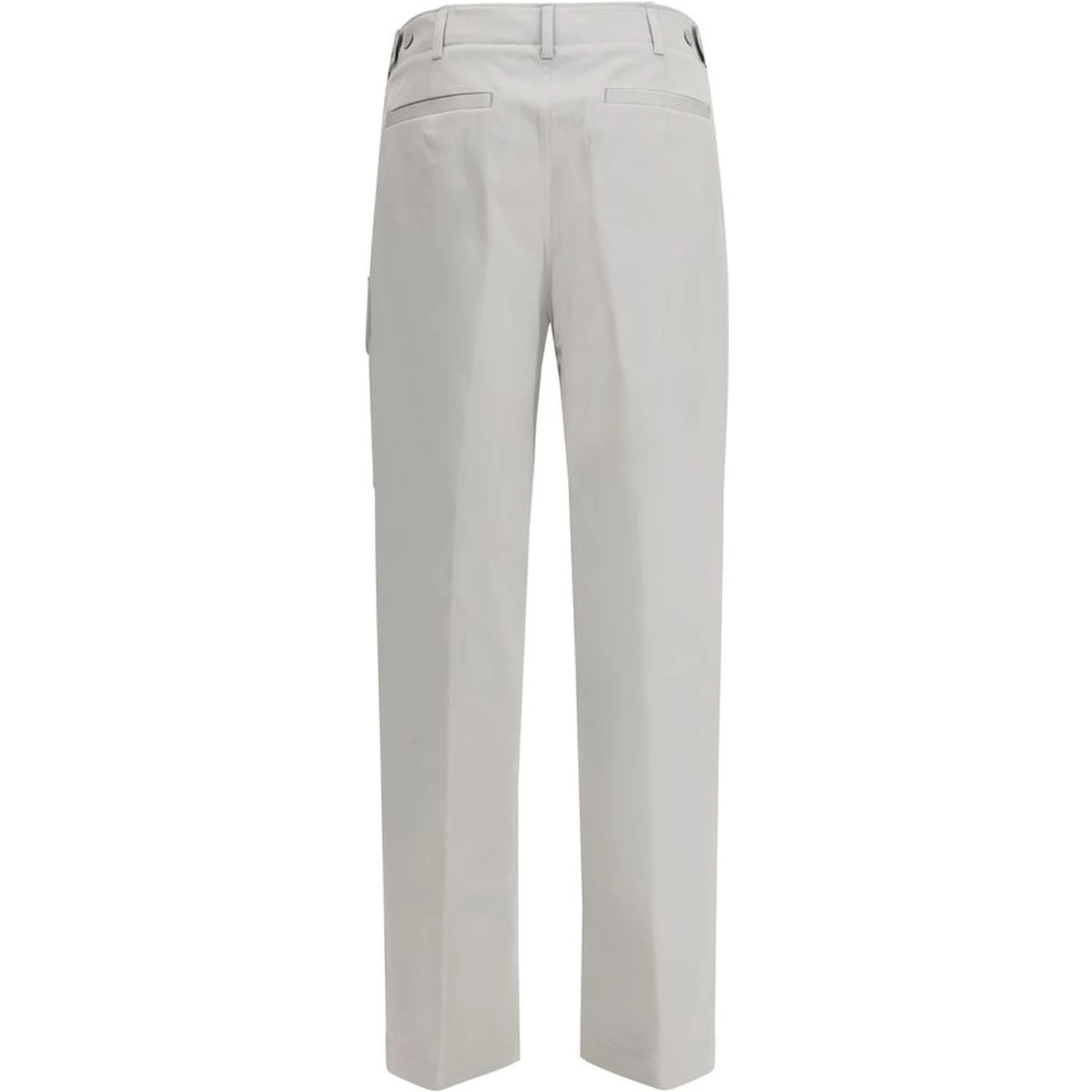 Silver Cotton Cargo Pants