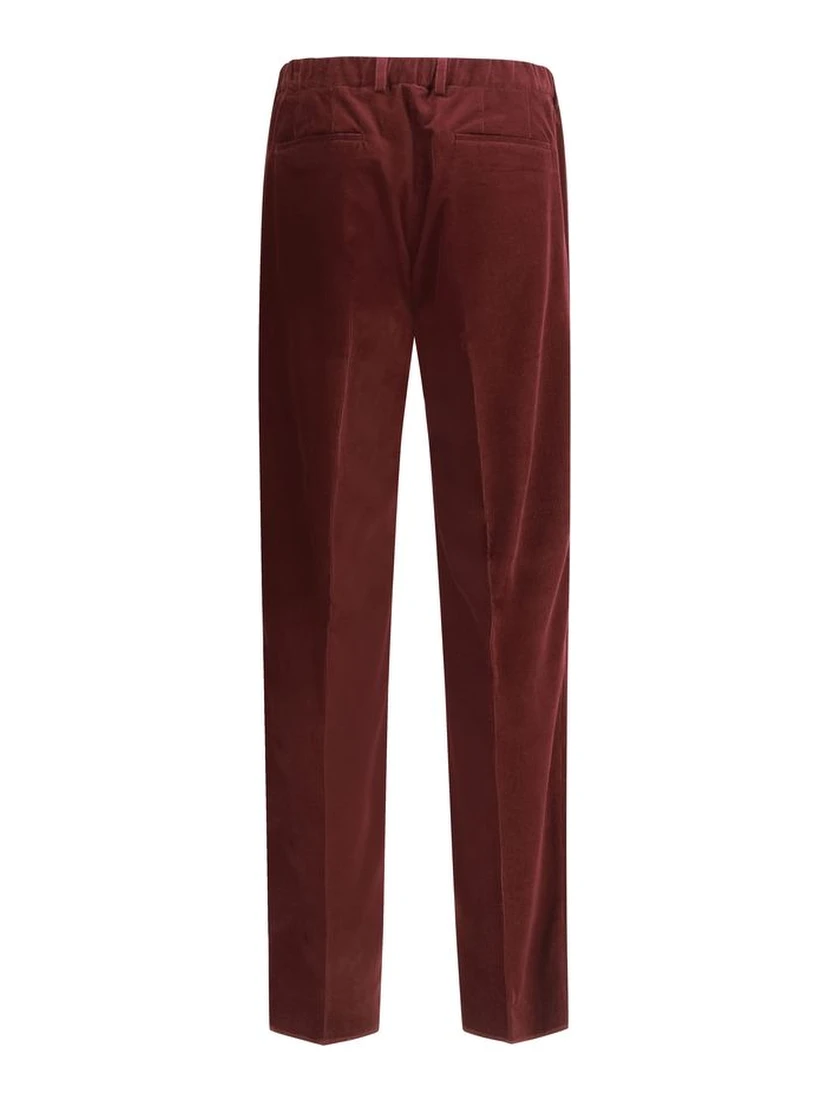 Bordeaux Cotton Casual Pants