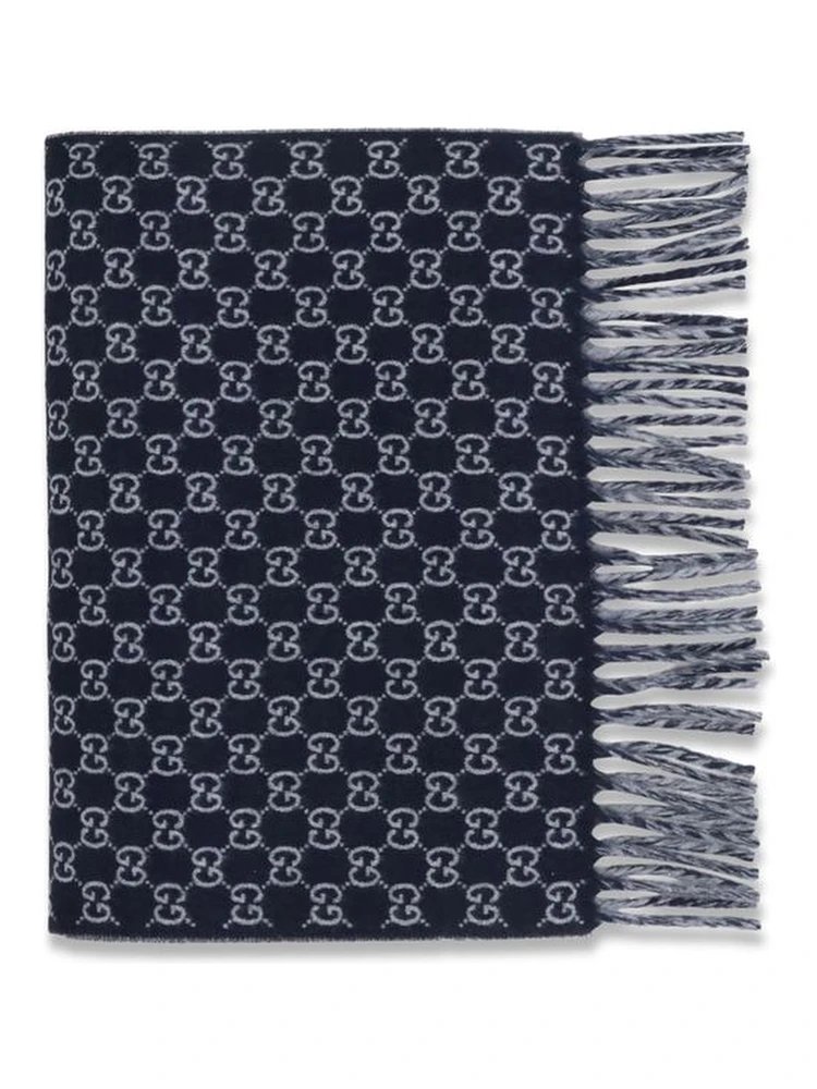 Blue Wool Scarf