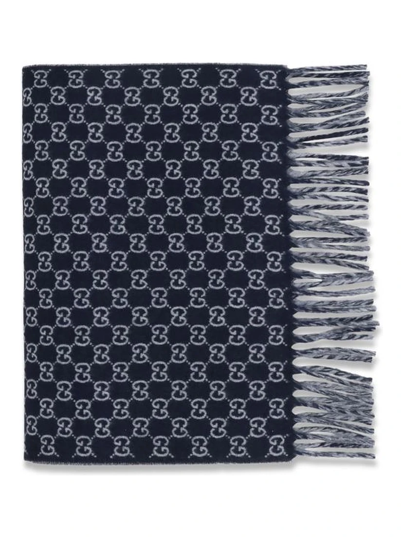 Blue Wool Scarf