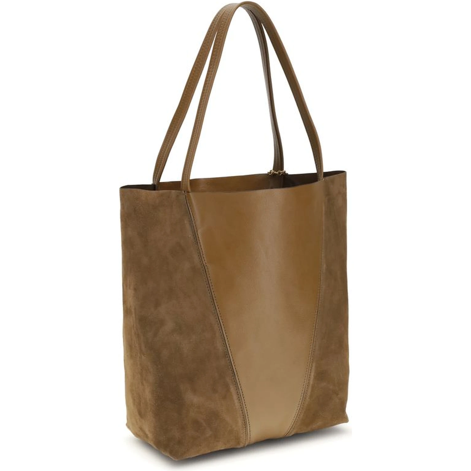 Beige Leather Shoulder Bag