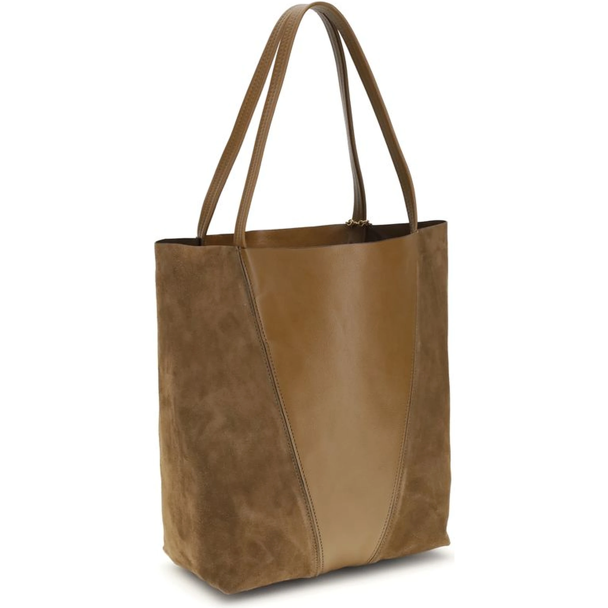 Beige Leather Shoulder Bag