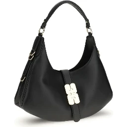 حقيبة كتف بوس توروس من جلد العجل الأسود