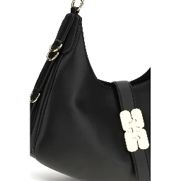 حقيبة كتف بوس توروس من جلد العجل الأسود