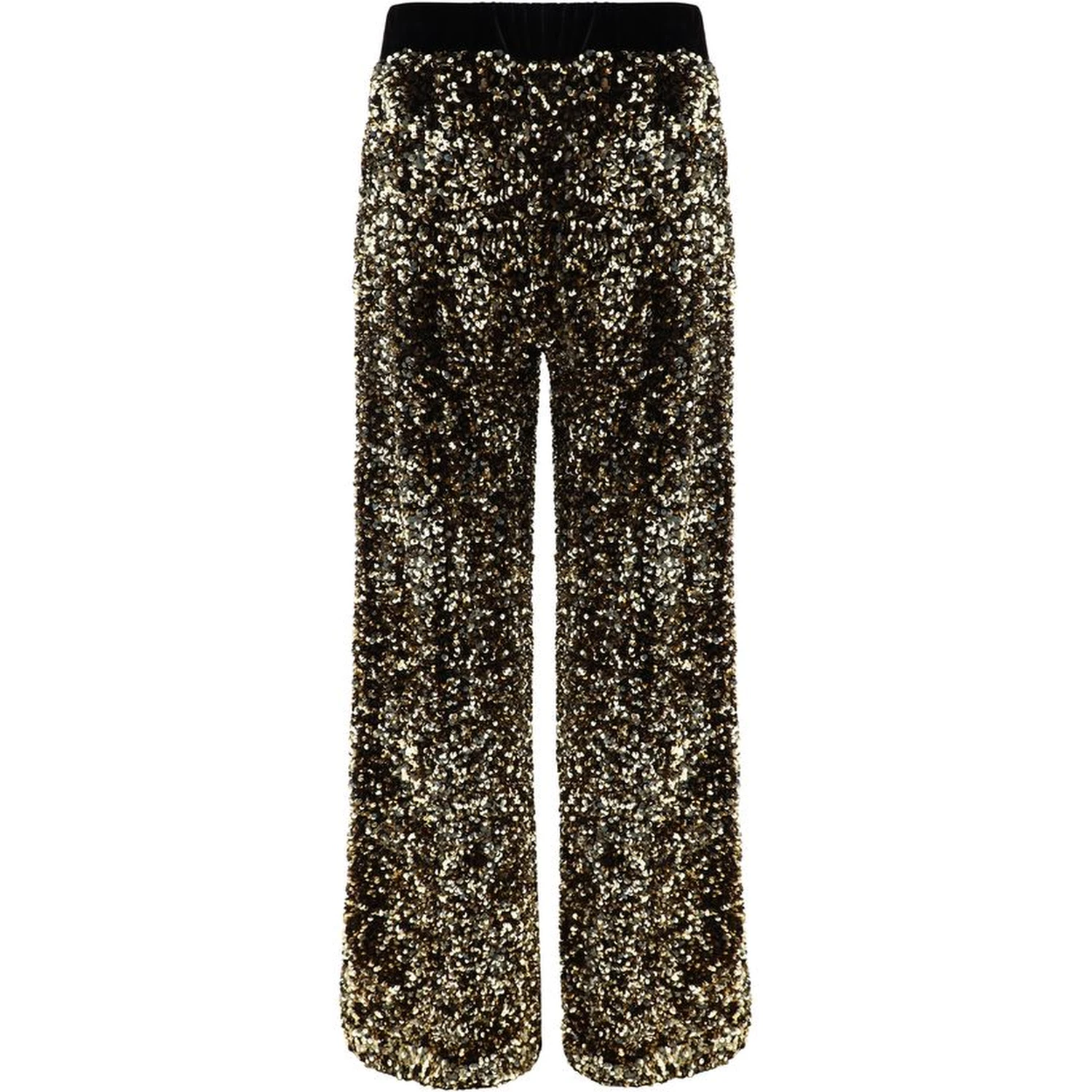 Gold Polyamide Casual Pants